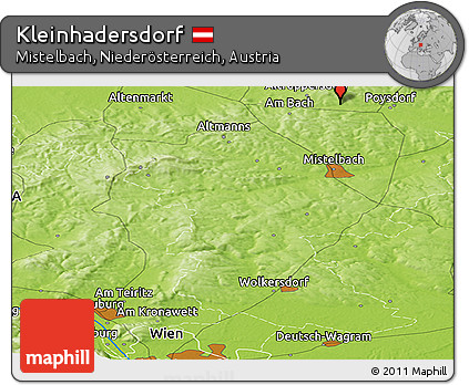 Physical Panoramic Map of Kleinhadersdorf