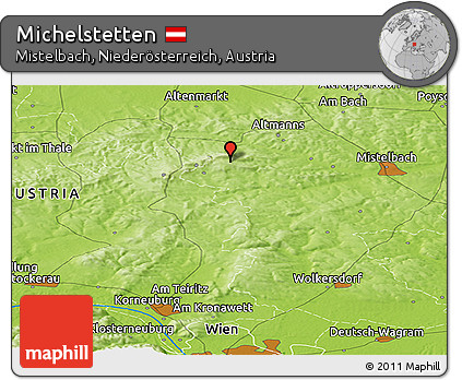 Physical Panoramic Map of Michelstetten