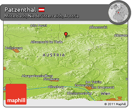 Physical Panoramic Map of Patzenthal