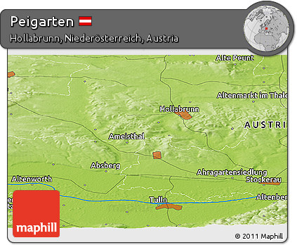 Physical Panoramic Map of Peigarten