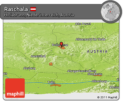 Physical Panoramic Map of Raschala