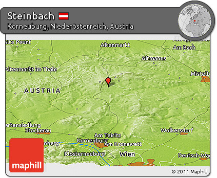Physical Panoramic Map of Steinbach