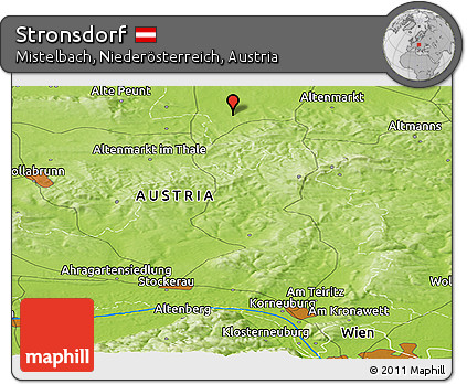 Physical Panoramic Map of Stronsdorf