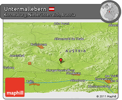 Physical Panoramic Map of Untermallebern