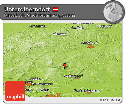 Physical Panoramic Map of Unterolberndorf