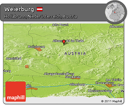 Physical Panoramic Map of Weierburg