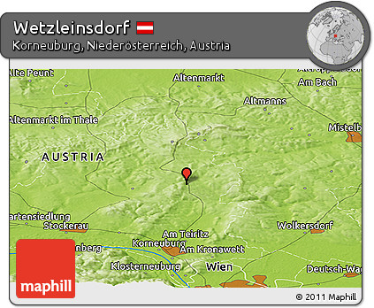 Physical Panoramic Map of Wetzleinsdorf