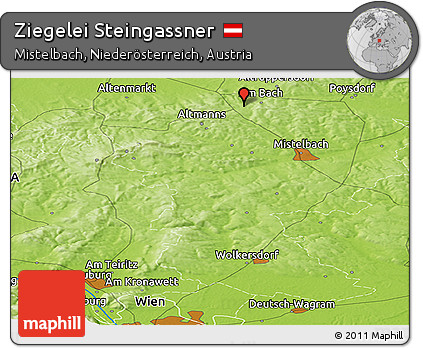 Physical Panoramic Map of Ziegelei Steingassner