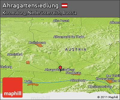 Physical Panoramic Map of Ahragartensiedlung
