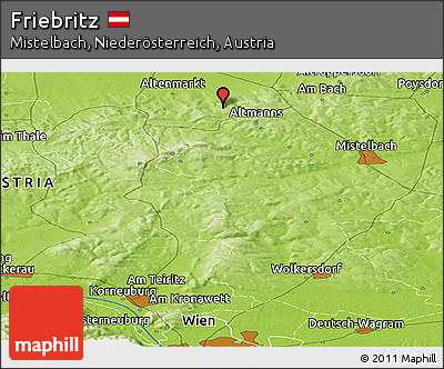 Physical Panoramic Map of Friebritz