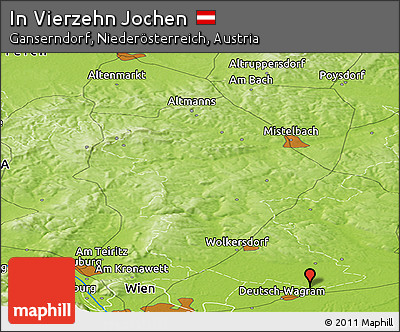 Physical Panoramic Map of In Vierzehn Jochen