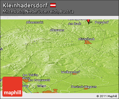 Physical Panoramic Map of Kleinhadersdorf