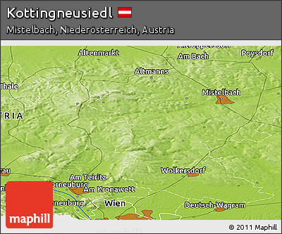 Physical Panoramic Map of Kottingneusiedl