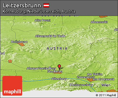Physical Panoramic Map of Leitzersbrunn