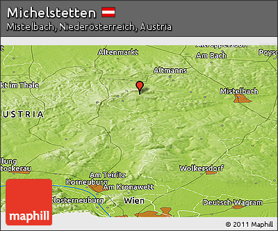 Physical Panoramic Map of Michelstetten