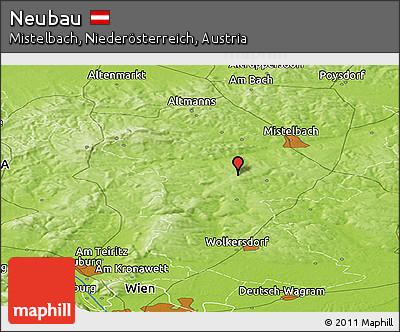 Physical Panoramic Map of Neubau