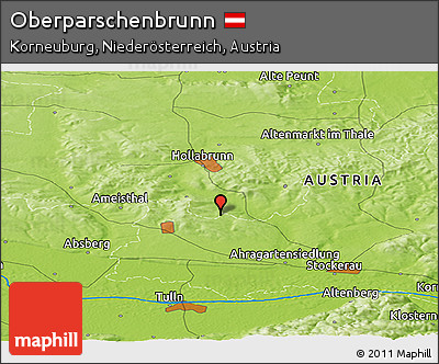 Physical Panoramic Map of Oberparschenbrunn