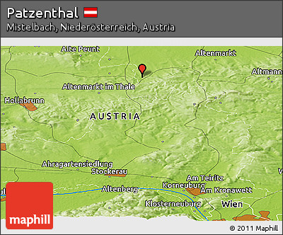 Physical Panoramic Map of Patzenthal