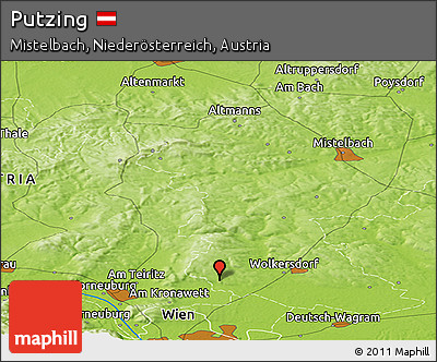 Physical Panoramic Map of Putzing