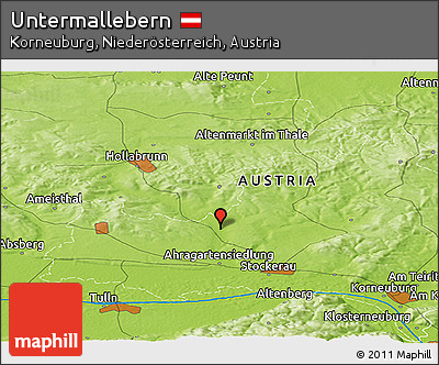 Physical Panoramic Map of Untermallebern