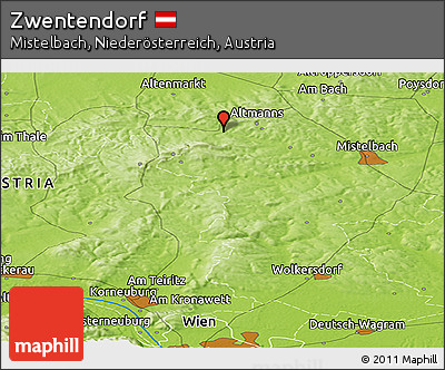 Physical Panoramic Map of Zwentendorf