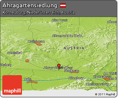 Physical Panoramic Map of Ahragartensiedlung