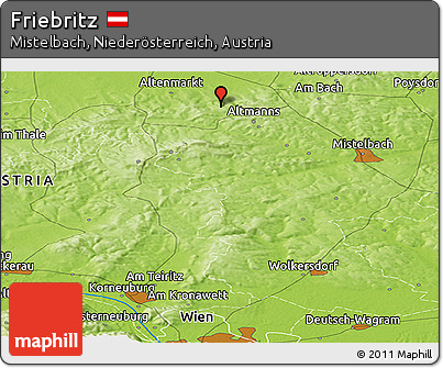 Physical Panoramic Map of Friebritz