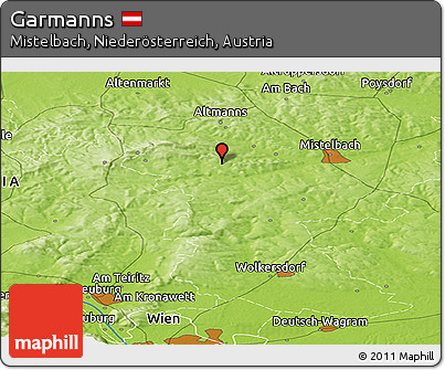 Physical Panoramic Map of Garmanns