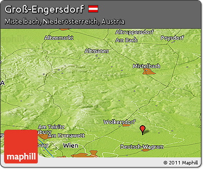 Physical Panoramic Map of Groß-Engersdorf