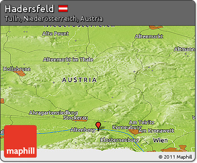 Physical Panoramic Map of Hadersfeld