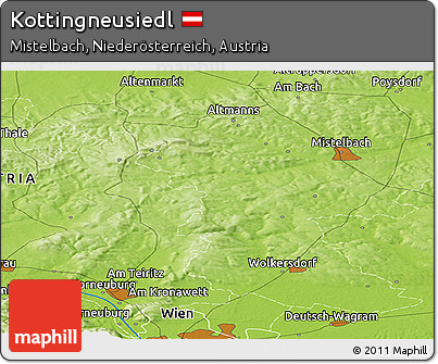 Physical Panoramic Map of Kottingneusiedl