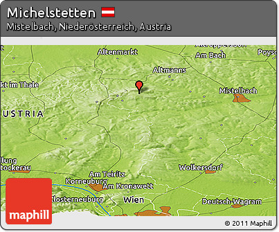 Physical Panoramic Map of Michelstetten