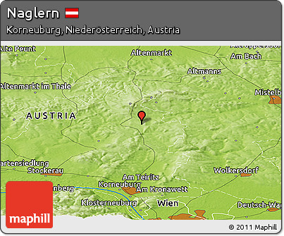 Physical Panoramic Map of Naglern