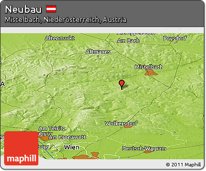 Physical Panoramic Map of Neubau