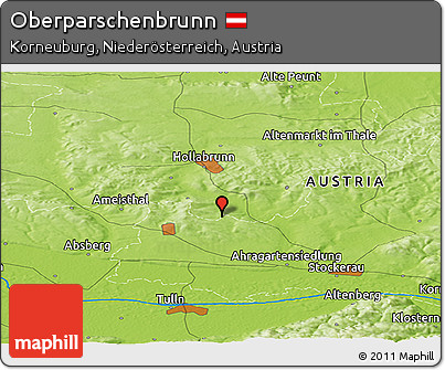 Physical Panoramic Map of Oberparschenbrunn