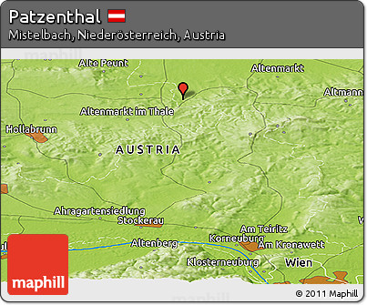 Physical Panoramic Map of Patzenthal