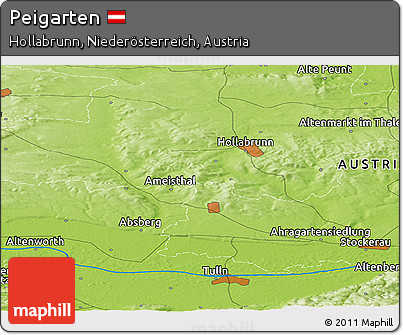 Physical Panoramic Map of Peigarten