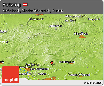 Physical Panoramic Map of Putzing