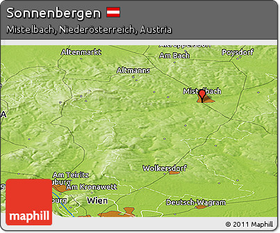 Physical Panoramic Map of Sonnenbergen