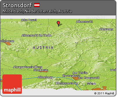Physical Panoramic Map of Stronsdorf