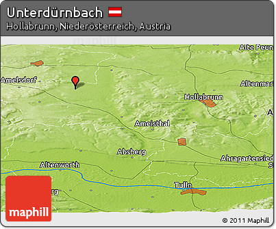Physical Panoramic Map of Unterdürnbach
