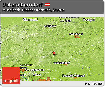 Physical Panoramic Map of Unterolberndorf
