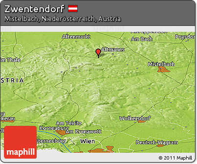 Physical Panoramic Map of Zwentendorf