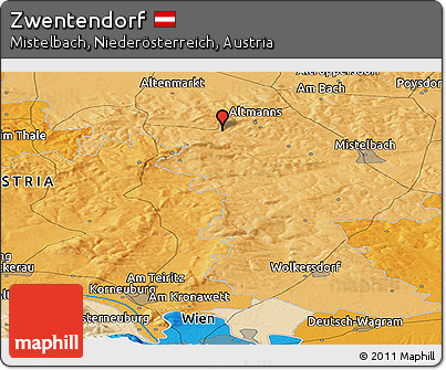 Political Panoramic Map of Zwentendorf