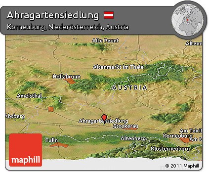 Satellite Panoramic Map of Ahragartensiedlung