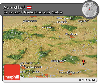 Satellite Panoramic Map of Auersthal