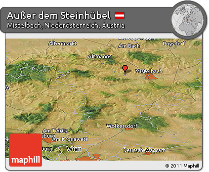 Satellite Panoramic Map of Außer Dem Steinhübel