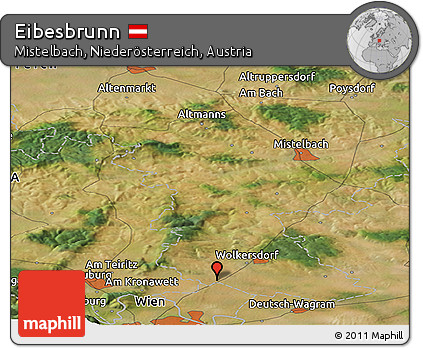 Satellite Panoramic Map of Eibesbrunn