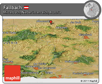 Satellite Panoramic Map of Fallbach