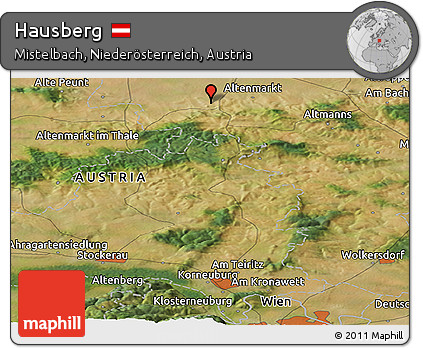 Satellite Panoramic Map of Hausberg